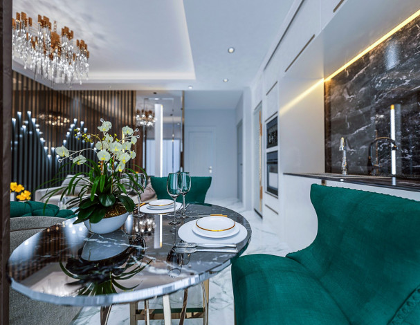 Новый инвестиционный проект на стадии строительства с шикарными видами в Махмутларе. - Ракурс 28