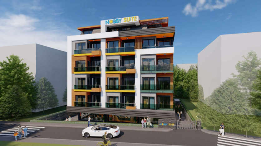 Новый инвестиционный проект c различными планировками квартир в 3 минутах от моря в центре Алании, 59,5- 161,5 м2 - Ракурс 3