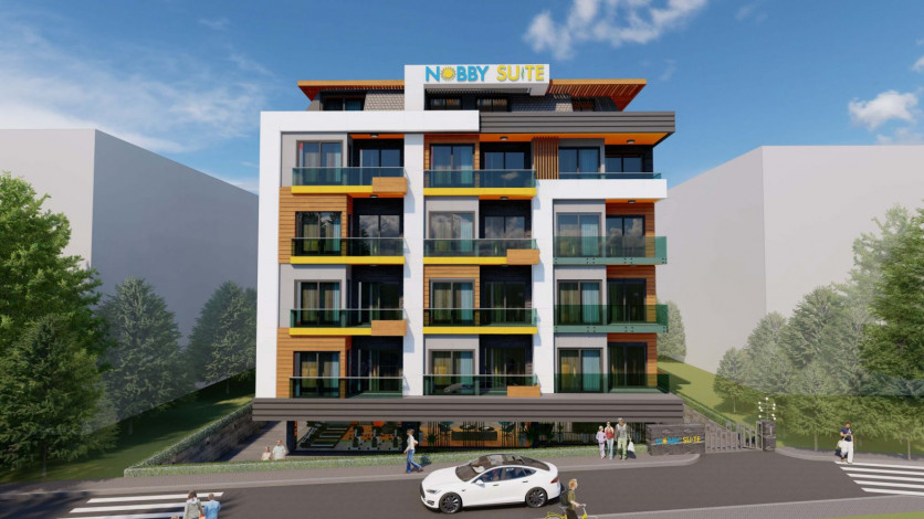 Новый инвестиционный проект c различными планировками квартир в 3 минутах от моря в центре Алании, 59,5- 161,5 м2 - Ракурс 4