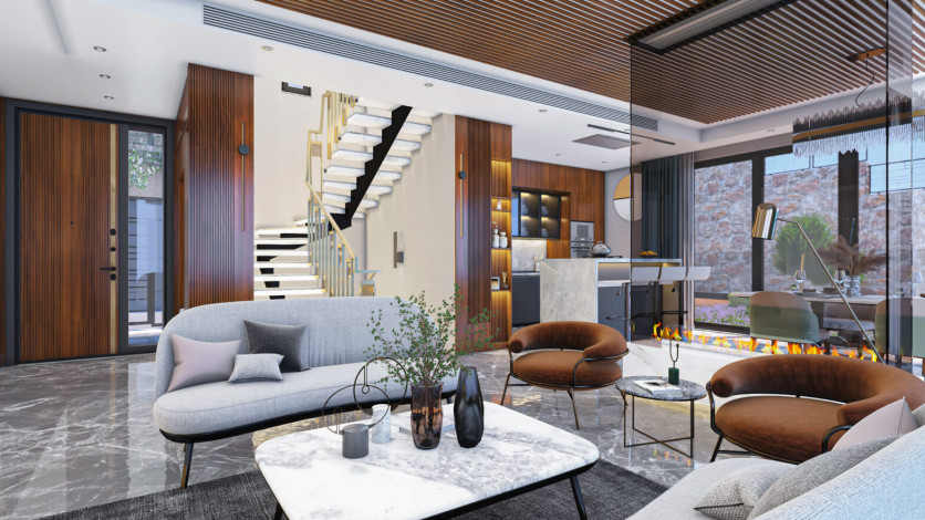 Элитный проект шикарных вилл в районе Бекташ - Ракурс 5