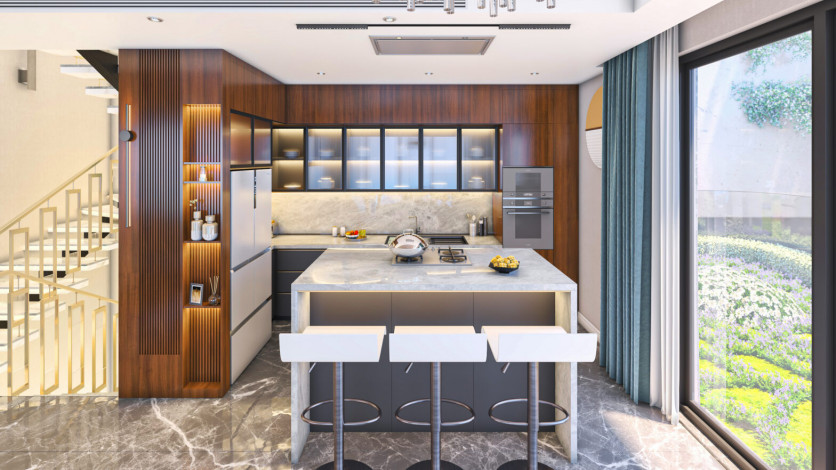 Элитный проект шикарных вилл в районе Бекташ - Ракурс 7