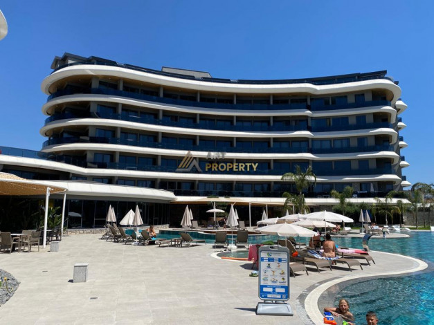 Апартаменты планировки 2+1, 122м2 с видом на море в современном ЖК, район Каргыджак - Ракурс 36