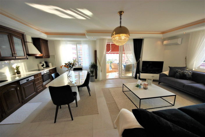 Меблированная квартира планировки 2+1, 155м2 с видом на море, район Махмутлар - Ракурс 5