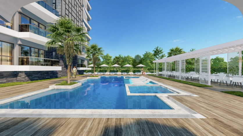 Новый инвестиционный проект в районе Махмутлар - Ракурс 4