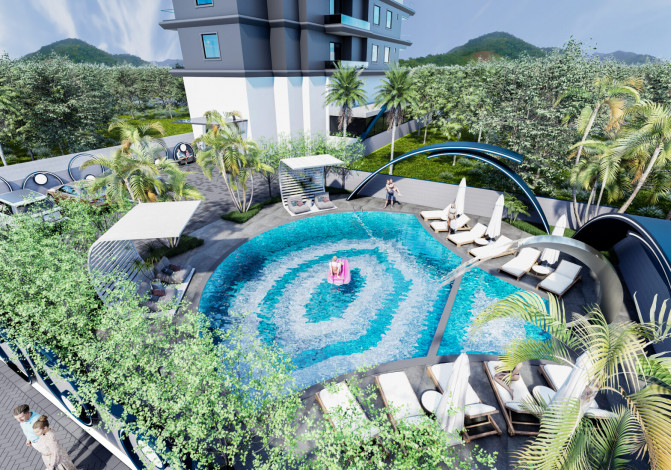 Новый проект с квартирами 1+1, 2+1 в районе Демирташ - Ракурс 9