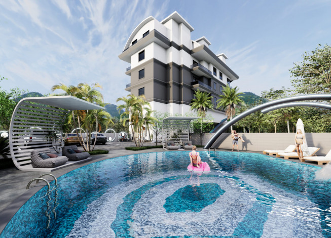 Новый проект с квартирами 1+1, 2+1 в районе Демирташ - Ракурс 10