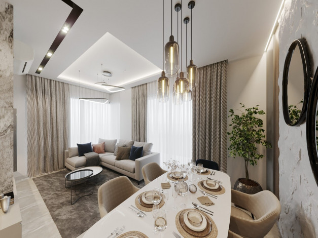 Новый проект с квартирами 1+1, 2+1 в районе Демирташ - Ракурс 13