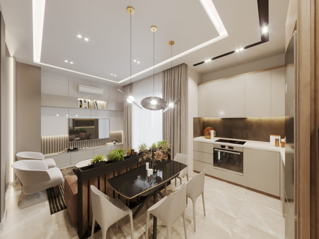 Новый проект с квартирами 1+1, 2+1 в районе Демирташ - Ракурс 32