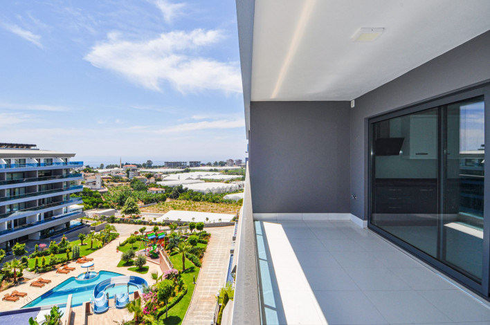 Двухуровневая квартира  планировки  2+1 в новом элитном комплексе в районе Каргыджак, Алания, 100  м2. - Ракурс 4