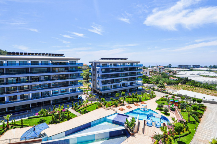 Двухуровневая квартира  планировки  2+1 в новом элитном комплексе в районе Каргыджак, Алания, 100  м2. - Ракурс 5