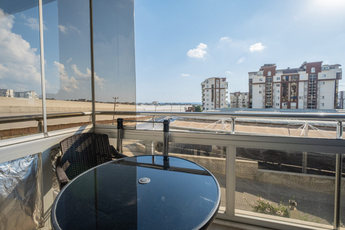 Меблированная квартира планировки 1+1, 65м2 с видом на море, Авсаллар - Ракурс 12