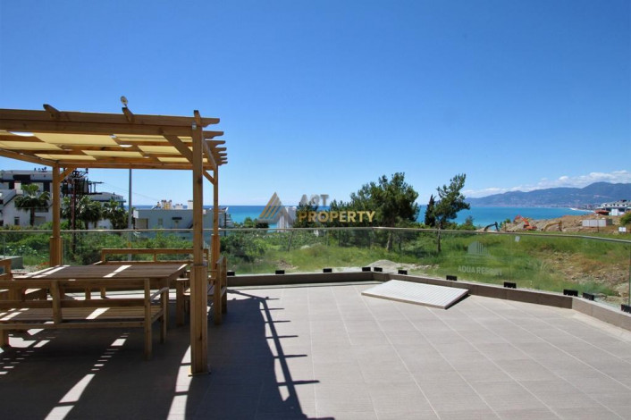 Трехкомнатная меблированная квартира в 200 метрах от моря, Каргыджак, Алания, 100 м2. - Ракурс 3