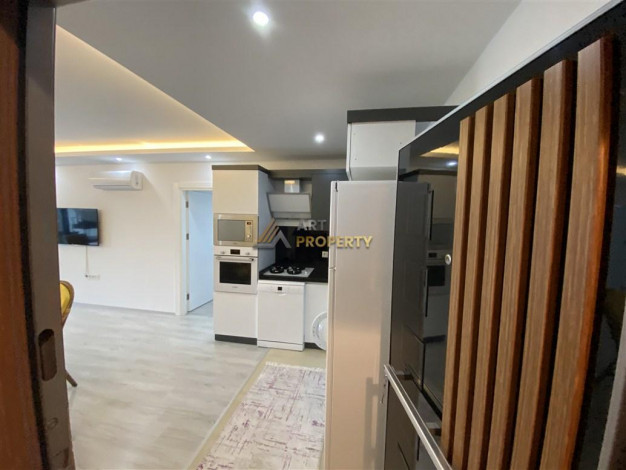 Трехкомнатная меблированная квартира в 200 метрах от моря, Каргыджак, Алания, 100 м2. - Ракурс 9