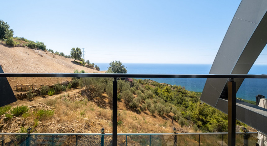 Трехэтажная вилла планировки 3+1, 370м2 в районе Каргыджак - Ракурс 22