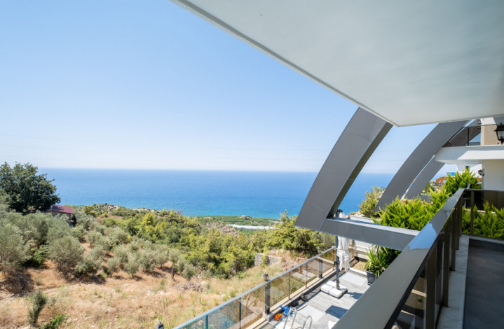 Трехэтажная вилла планировки 3+1, 370м2 в районе Каргыджак - Ракурс 23