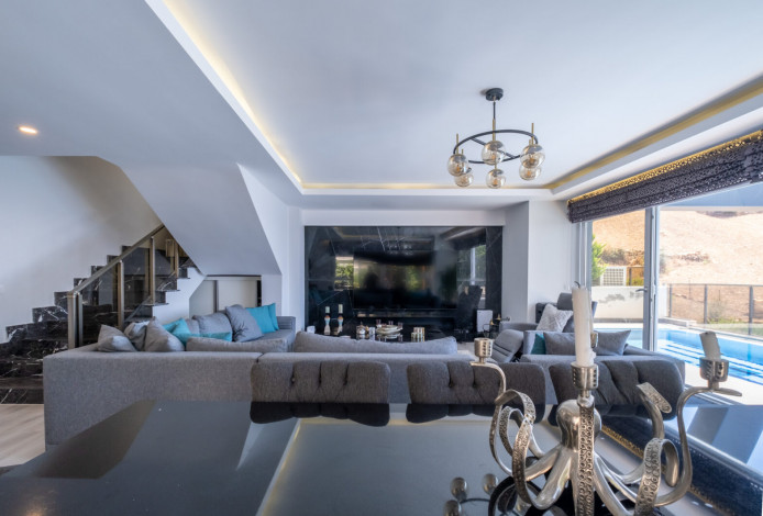 Трехэтажная вилла планировки 3+1, 370м2 в районе Каргыджак - Ракурс 42