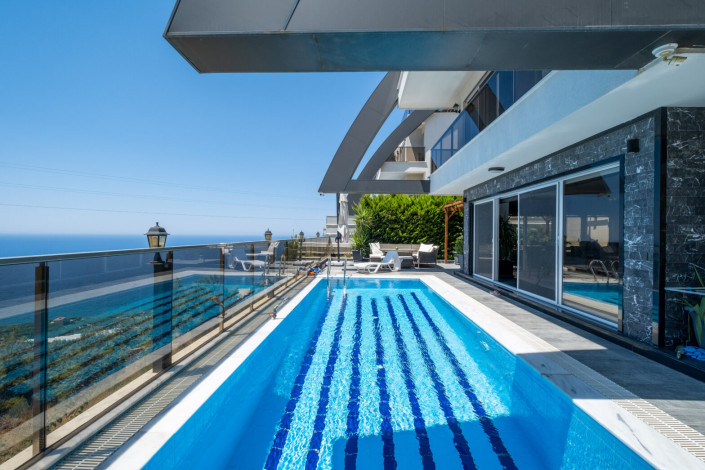 Трехэтажная вилла планировки 3+1, 370м2 в районе Каргыджак - Ракурс 47