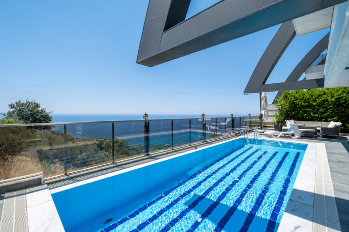 Трехэтажная вилла планировки 3+1, 370м2 в районе Каргыджак - Ракурс 48