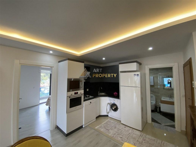 Трехкомнатная меблированная квартира в 200 метрах от моря, Каргыджак, Алания, 100 м2. - Ракурс 15