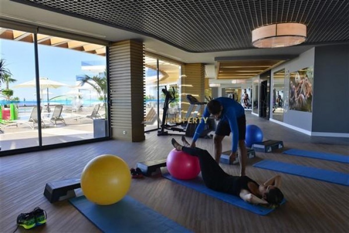 Апартаменты планировки 2+1 с видом на море в ЖК класса люкс, район Конаклы - Ракурс 20