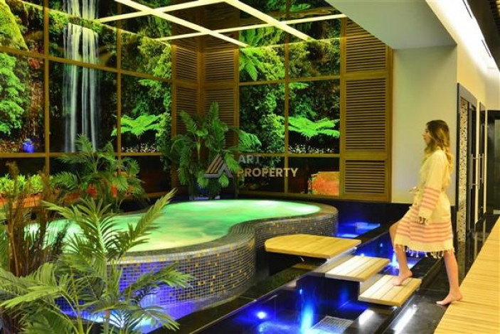 Апартаменты планировки 2+1 с видом на море в ЖК класса люкс, район Конаклы - Ракурс 27