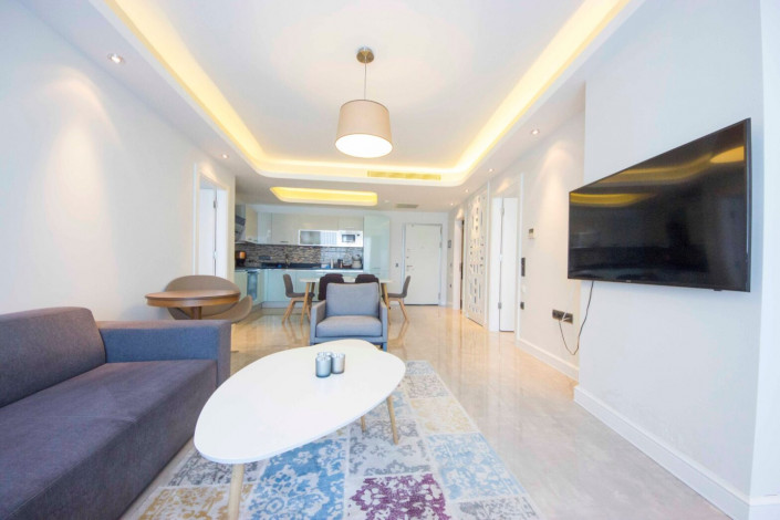 Апартаменты планировки 2+1 с видом на море в ЖК класса люкс, район Конаклы - Ракурс 44