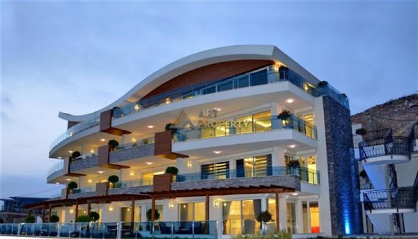 Апартаменты планировки 2+1 с видом на море в ЖК класса люкс, район Конаклы - Ракурс 71