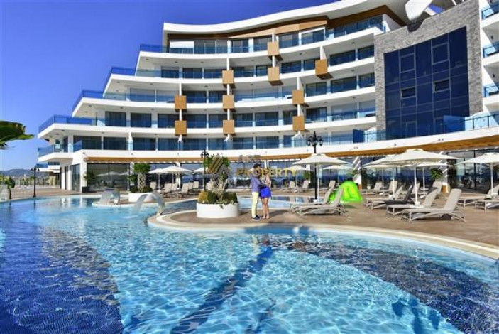 Апартаменты планировки 2+1 с видом на море в ЖК класса люкс, район Конаклы - Ракурс 77