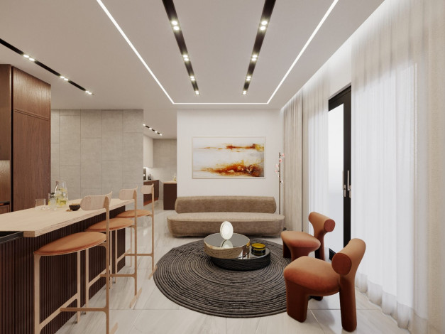 Инвестиционный проект в районе Конаклы с апартаментами 2+1 и 4+1 - Ракурс 7