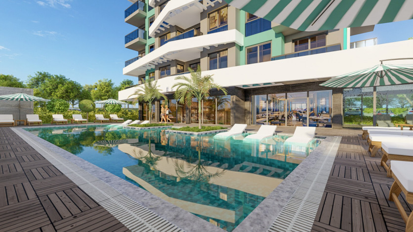 Квартира планировки 1+1, 54м2 в районе Авсаллар - Ракурс 11