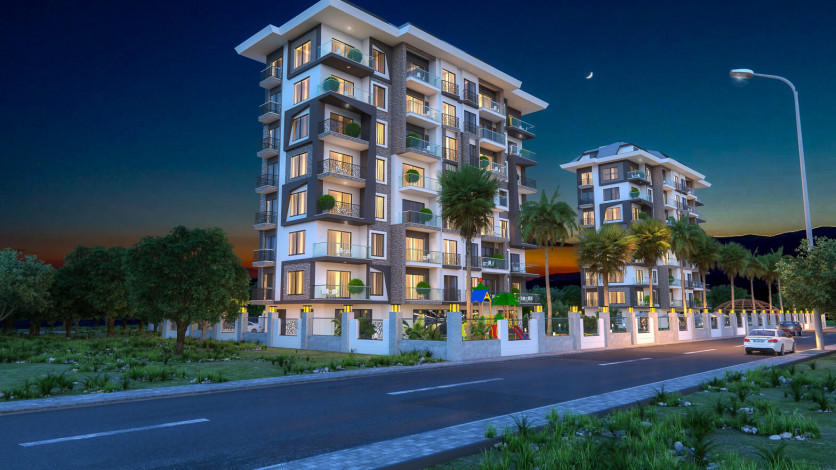 Квартира планировки 2+1, 106м2 в ЖК на финальной стадии строительства, Демирташ - Ракурс 3