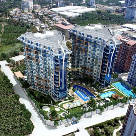 Квартира планировки 1+1, 60м2 в ЖК на стадии строительства, район Махмутлар - Ракурс 2