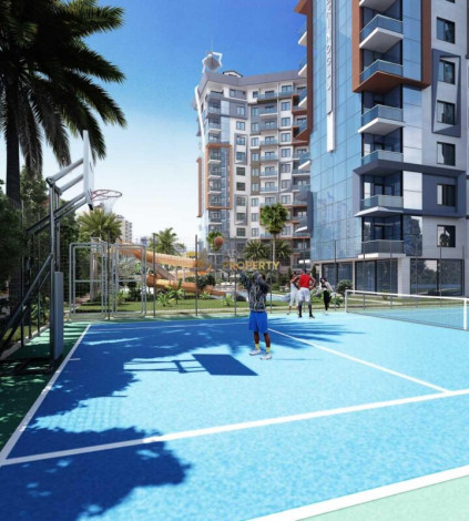 Квартира планировки 1+1, 60м2 в ЖК на стадии строительства, район Махмутлар - Ракурс 4