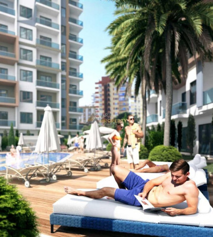 Квартира планировки 1+1, 60м2 в ЖК на стадии строительства, район Махмутлар - Ракурс 9