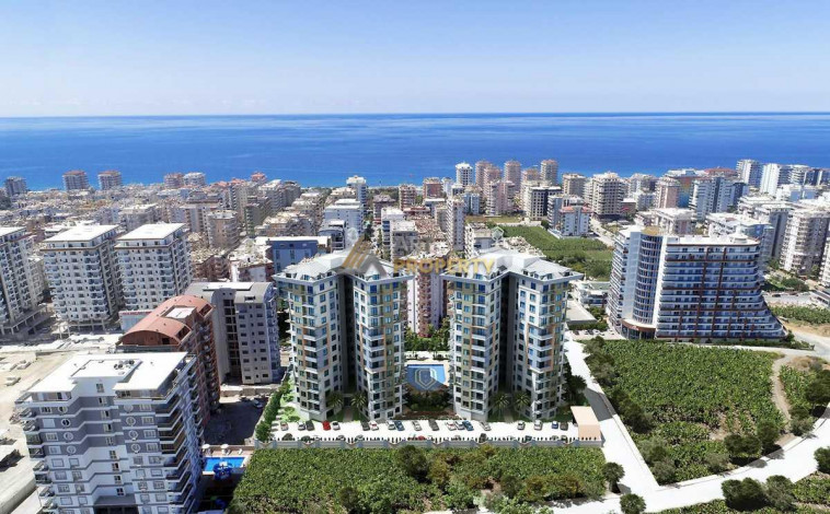 Квартира планировки 1+1, 60м2 в ЖК на стадии строительства, район Махмутлар - Ракурс 30