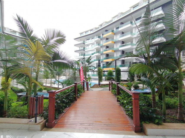 Двухкомнатная квартира с мебелью, в элитном комплексе, Каргыджак, Алания, 75 м2. - Ракурс 6