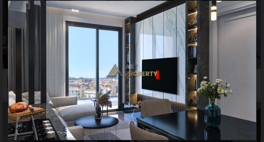 Квартира планировки 1+1, 52м2 в ЖК на стадии строительства, район Оба - Ракурс 13