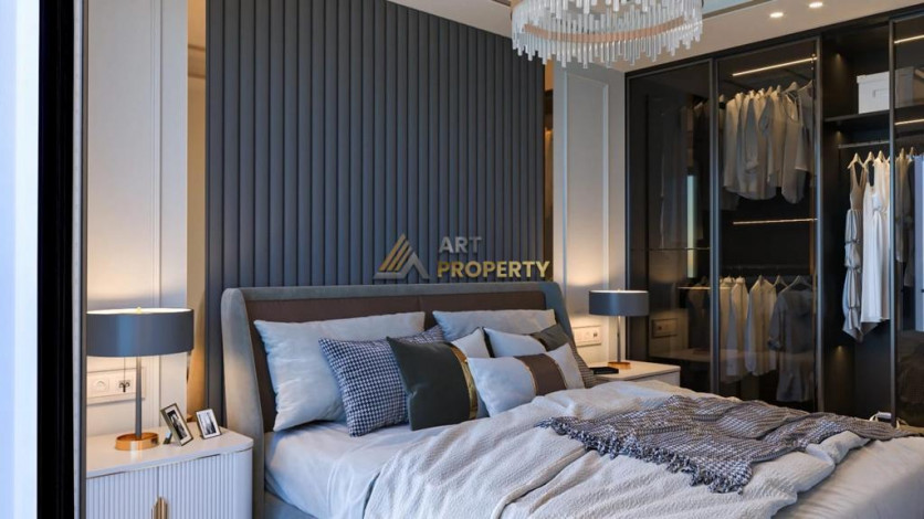 Квартира планировки 1+1, 52м2 в ЖК на стадии строительства, район Оба - Ракурс 16