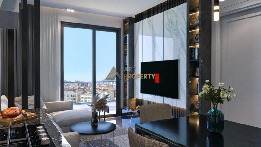 Квартира планировки 1+1, 52м2 в ЖК на стадии строительства, район Оба - Ракурс 17