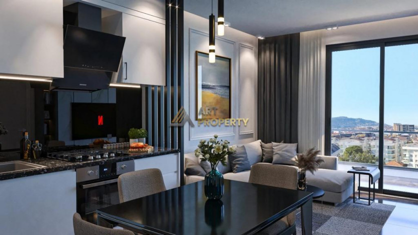 Квартира планировки 1+1, 52м2 в ЖК на стадии строительства, район Оба - Ракурс 22