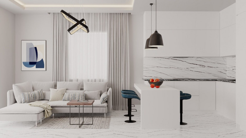 Инвестиционный проект с апартаментами 1+1 и 2+1 в районе Оба - Ракурс 8