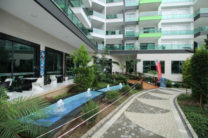 Двухкомнатная квартира с мебелью, в элитном комплексе, Каргыджак, Алания, 75 м2. - Ракурс 12