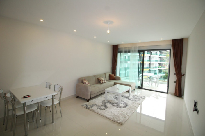 Двухкомнатная квартира с мебелью, в элитном комплексе, Каргыджак, Алания, 75 м2. - Ракурс 19