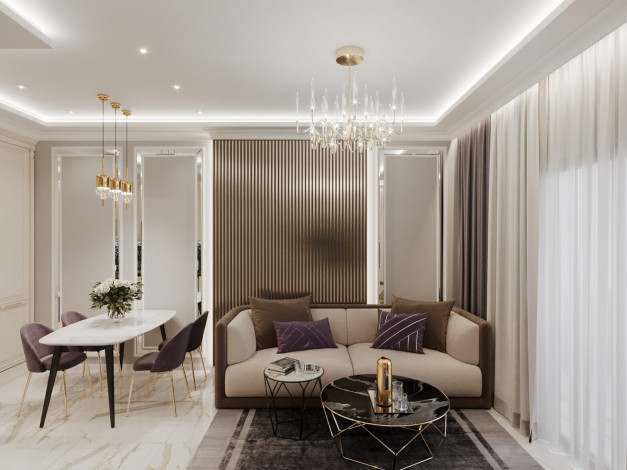 Квартира планировки 1+1, 62м2 в жилом комплексе на стадии строительства - Ракурс 2