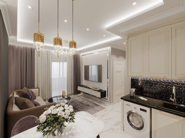 Квартира планировки 1+1, 62м2 в жилом комплексе на стадии строительства - Ракурс 3