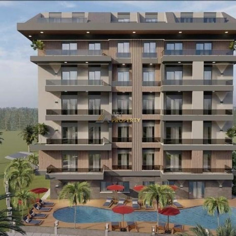 Две квартиры 2+1 с готовым ремонтом в комплексе в районе Джикджилли города Аланья, 105 м2 - Ракурс 2