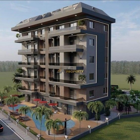 Две квартиры 2+1 с готовым ремонтом в комплексе в районе Джикджилли города Аланья, 105 м2 - Ракурс 9