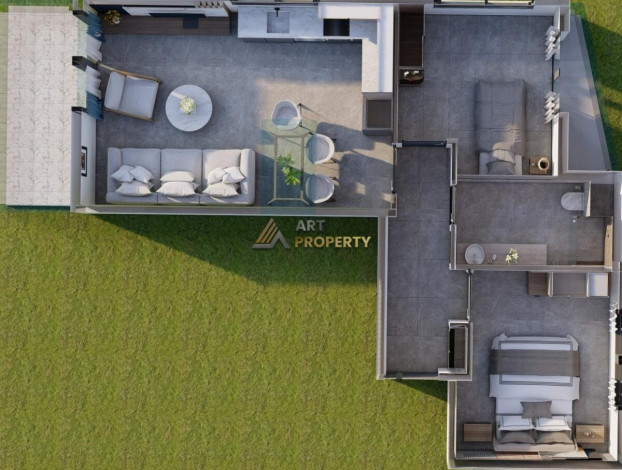 Квартира планировки 2+1, 78м2 в центре Алании - Ракурс 13