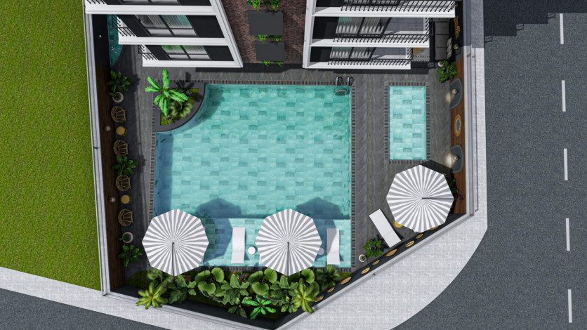 Квартира планировки 2+1, 78м2 в центре Алании - Ракурс 68