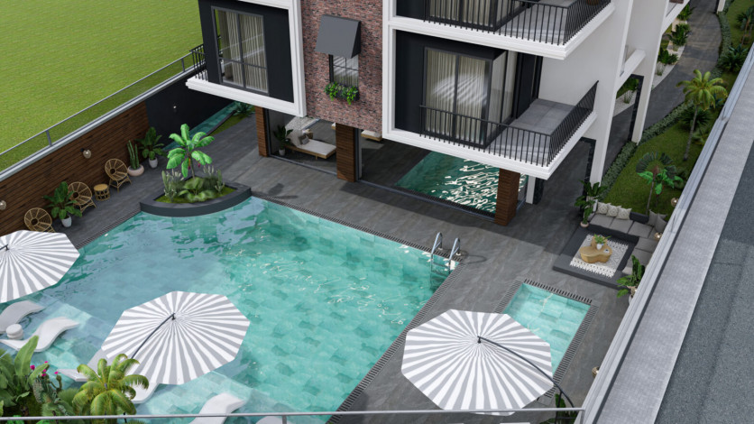 Квартира планировки 2+1, 78м2 в центре Алании - Ракурс 77